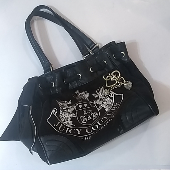 Juicy Couture Handbags - Juicy couture Black Velvet bag